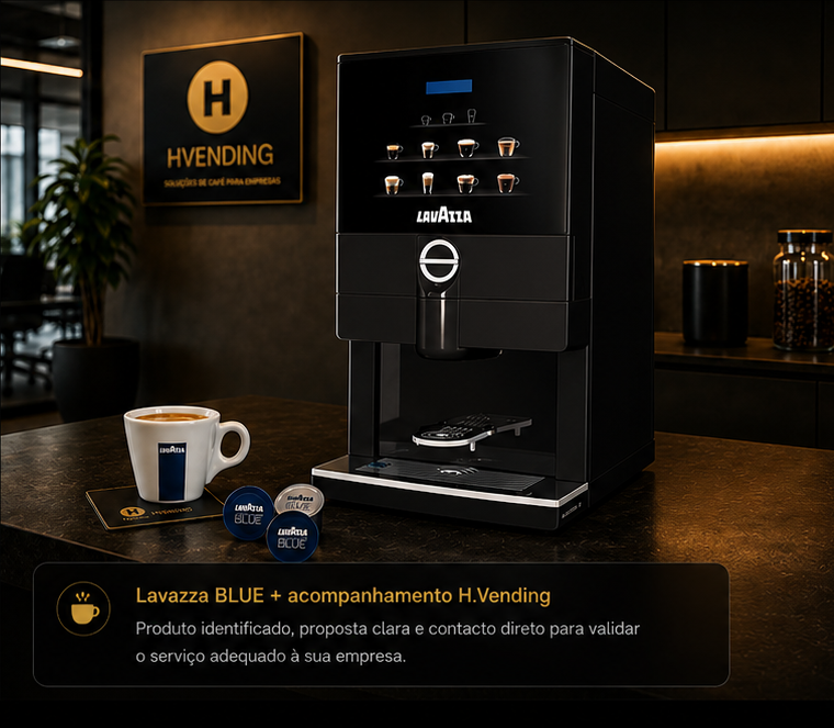 Equipamento Lavazza BLUE apresentado pela H.Vending