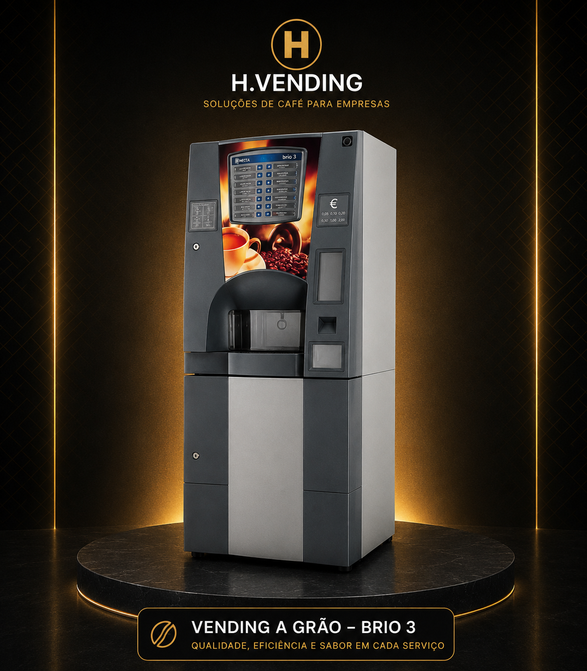 Exemplo real de equipamento Vending a Grão